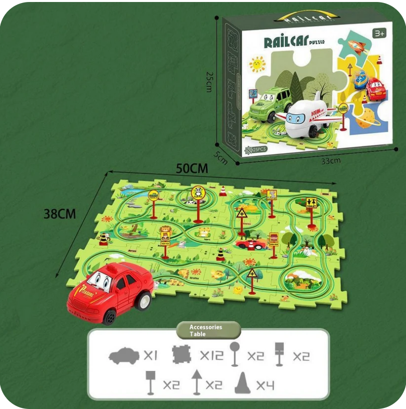 PuzzleRacer™ Kids Car Track