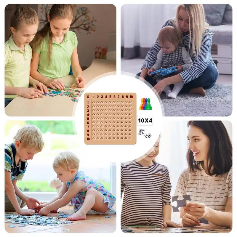 Math Board Games Innovative Educational Toys Brain Teasers Toy Wooden Preschool Board Games Preschool Toys for Home Kindergarten